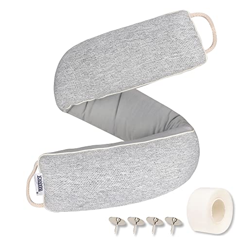TORRAMI 30" Door Draft Stopper Under Bottom Insulation Noise Air Stopper 2.07LB,Wind Proof Guard Seal for Doors and Windows - Light Gray - color: Light Gray, size: 30 inch