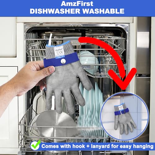 Cut Resistant Gloves Food Grade & Stainless Steel Mesh for Oyster Shucking Butcher Work Kitchen Meat and Fish Slicing Lightweight Breathable Anti-Cut Gloves(Size: 10/X-Large) - size: X-Large, style: Level 9 Cut Resistant (Pack of 1)