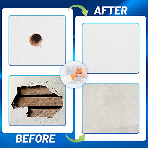 8 Pack 6 * 6 Inch Drywall Repair Patch, Drywall Repair Kit with Extended Self-Adhesive Mesh, Large Hole Patch Repair for Drywall, Heavy Duty Dry Wall Hole Repair Patch - color: 8 Pack 6 * 6 Inch Drywall Repair Kit