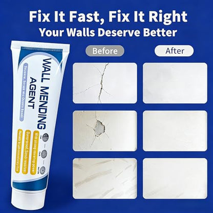 Wall Repair Paste Tube | Drywall Patch Repair Kit for Holes & Cracks | Nail Hole Filler & Filler for Aluminum, Metal, Wallboard, Plasterboard | Easy to Use Drywall Filler & Repair Agent (1) - color: 1