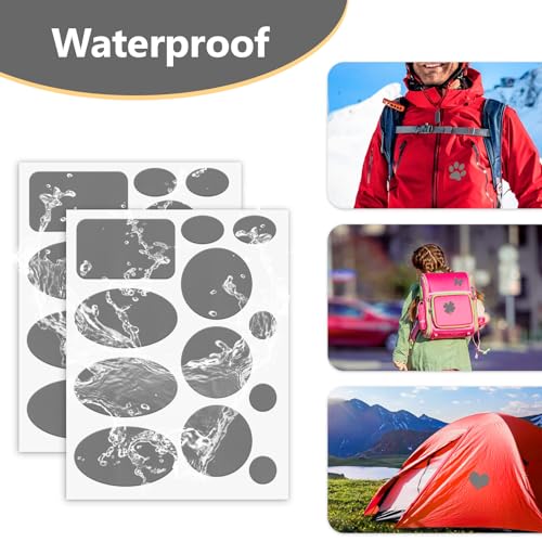 Down Jacket Patches Nylon Repair Tape Self-Adhesive Repair Patch | Pre-Cut, Waterproof Tear-Resistant Rip-Stop Nylon Fabric Patches to Fix Holes in Clothing, Sleeping Bags - color: Drak Gray
