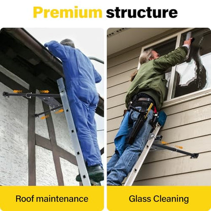 Ladder Stabilizer, Ladder Stabilizer for Roof, Wall Ladder Standoff Premium Steel, Adjustable Leg 20.4-29.5" Ladder Stabilizer withstands 300 LBS Weight Rating
