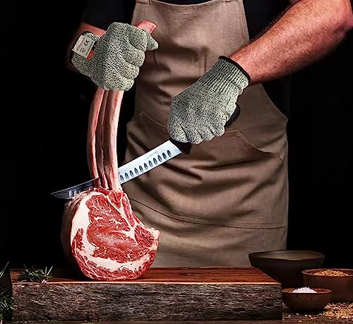 Cutting Gloves, 8 Pairs of Cut Resistant Gloves Food Grade, Cut Resistant Gloves for Kitchen, Oyster Shucking, Fish Fillet Processing, Carving Wood and Gardening(Small-Grey) - color: Gray, size: Small (Pack of 16)