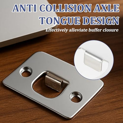 12Pcs Deadbolt Strike Plate Stainless Steel Deadbolt Covers Standard Door Lock Latch Restorer Spacer Door Reinforcement Kit for Home Office Doors Frame Repair