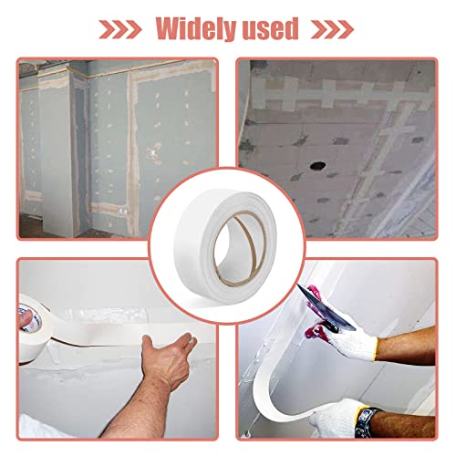Drywall Paper Tape, 2” x 400 ft Ultra-Thin Fiber Paper Drywall Joint Tape for Seam Patch for Wall Sheetrock Ceiling Crack, White - size: 2" X 400ft