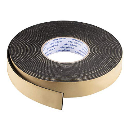 uxcell Sealing Foam Tape 30mm Wide 2mm Thick 10m/32.8ft Long, EVA Self Adhesive Weather Strip for Window Door Insulation - size: 30mmx2mmx10m