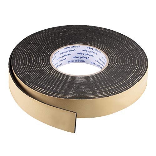 uxcell Sealing Foam Tape 30mm Wide 2mm Thick 10m/32.8ft Long, EVA Self Adhesive Weather Strip for Window Door Insulation - size: 30mmx2mmx10m