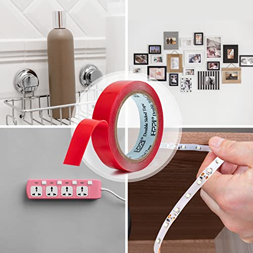 HPP Double Sided Tape Clear,Heavy Duty Tape, Strong and Permanent for Outdoor and Indoor (1in x 9ft) - size: 1in x 9ft