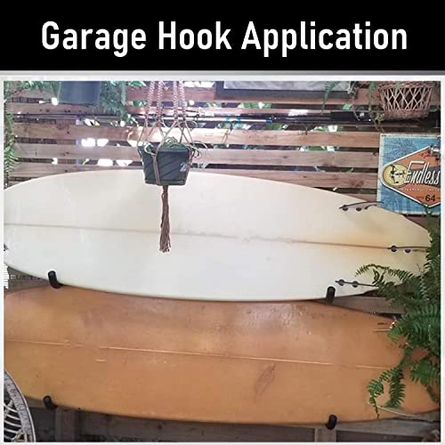 Heavy Duty Steel Garage Storage Hooks, 9.5Inches Jumbo Arm Ladders Utility Rack, Wall Mounted Hanger Organizer for Tools, Bikes, Jeep Door - style: 9.5Inch, pack of 6