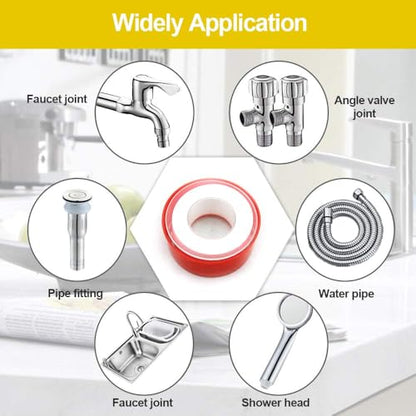 GCQ Teflon Thread Seal Tapes，PTFE Thread Seal Tape for Plumbers Sealant Tape for Leak Water Pipe Thread 3/4 inch x 790 inch (5 Pack/White) - size: 3/4-790inch（5 pack）