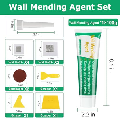 Drywall Repair Kit, Wall Mending Agent,Wall Surface Hole Fill Quick and Easy Solution - color: 1 Pack