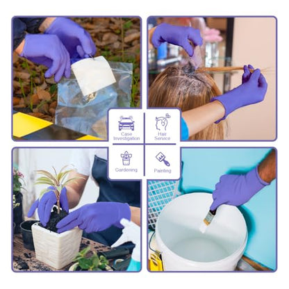 Safe Health Nitrile Disposable Gloves, 3.5 Mil, Imperial Blue, Powder Free, Latex Free, Tattoo, Beauty, Salon, Car - size: Large, style: 1 Case of 1000 Pcs