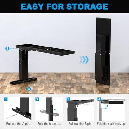 Heavy-Duty Ladder Leveler for Stairs, Adjustable 12"-20" H Stair Ladder Platform Pro for Extension, Straight & Telescopic Ladders, Foldable High-Strength Ladder Extender for Stairs with Non-Slip Pad - size: 29.92"