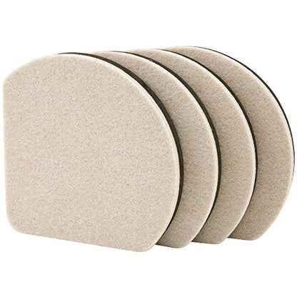 Super Sliders 5" Slide & Hide Reusable Furniture Sliders for Hard Surfaces, Anti-Slip Protective Furniture Moving Pads for Beds, Sofas, Dressers, Set of 4, Beige - size: 5 Inch, style: For Hardwood