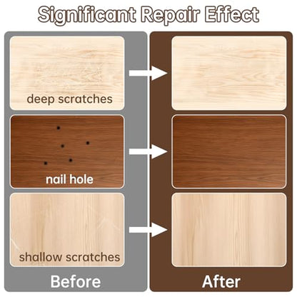 30+2P Wood Filler Sticks, 30 Colos Wood Filler Putty Wax Crayons Furniture Repair Kit Putty Stick for Baseboard Cabinets Furniture Floors(with 2 Scrapers)