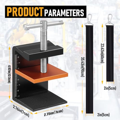 Ladder Stabilizer with Laddder Rack Straps, Ladder Stability Anchor Includes 2-Ft and 3-Ft Strap,Lightweight Aluminum Ladder Leveler, Secure, Stable, Anti-Slip Anchor