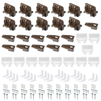 11 Set R 7321 Track Guide and Glides Replacement,Drawer track guide kit Compatible with Kenlin Rite Trak 1 system, Drawer Hardware to repair Furniture for Dressers, Hutches & Nightstand Drawer Systems