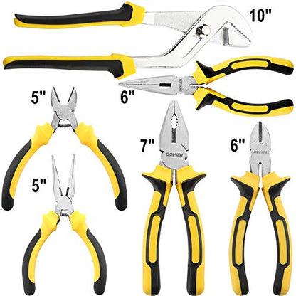 DOWELL 24 Pieces Homeowner Tool Set, Home Repair Hand Tool Kit with Portable Tool Bag - size: 24PCS