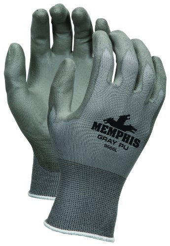 Coated Gloves,Nylon,M,PR - size: Medium