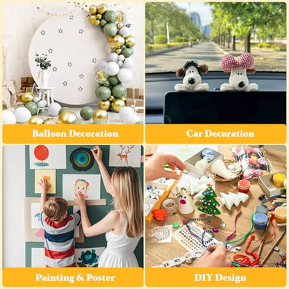 Sticky Dot Double Sided – 140pcs Easy to Peel Sticky Adhesive Dots,Clear Removable Glue Poster Dots Double Sided for Crafts, Posters, Balloons, and DIY Projects - size: 0.79''