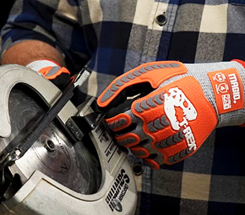 MAGID T-REX Flex Series ANSI A4 Foam Nitrile Coated Impact Gloves, 144 Pairs, Size 7/Small (TRX443) - size: 7/S, style: 144 Pairs