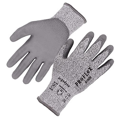 Ergodyne unisex adult ANSI A3 PU Coated CR Gloves, Gray, Small US - size: Small