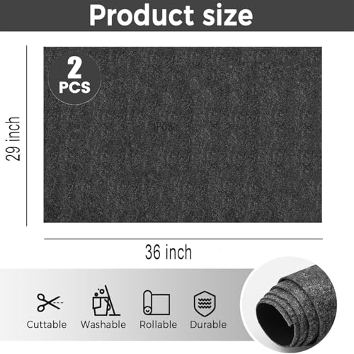 Oil Spill Mat, 29 * 36in Garage Floor Mat for Under Car, Absorbent Oil Pad, Waterproof Backing Protects Floor(2 Pack) - size: 29*36in（2Pack)