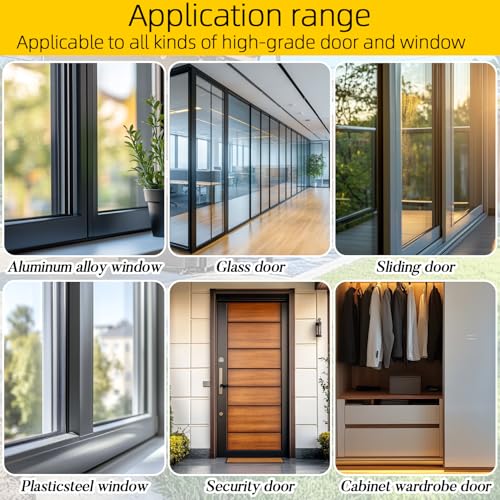 RAINFLOW 16.4Ft Weather Stripping Door Seal - Self-Adhesive Pile Weather Stripping,Seal Strip for Door Frame and Windows,Sound Proof (Grey,0.35" Wide x 0.35" Thick)