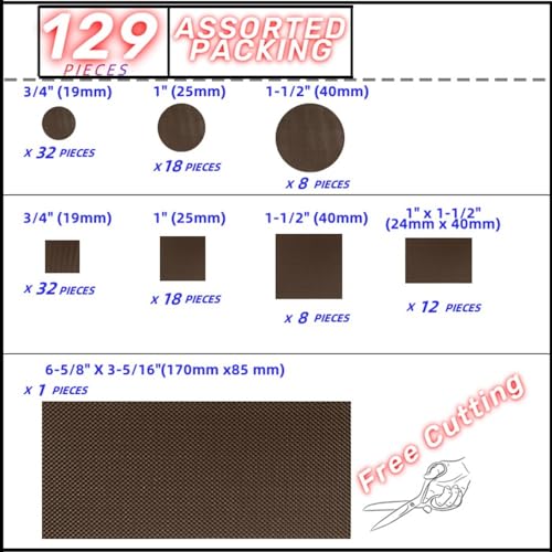 Non Slip Furniture Pads for Hardwood Tiles Floors - Noise Canceller Self-Adhesive Anti Slip Rubber Furniture Stoppers to Prevent Sliding - Assorted Packing 129 PCS - size: Mixed