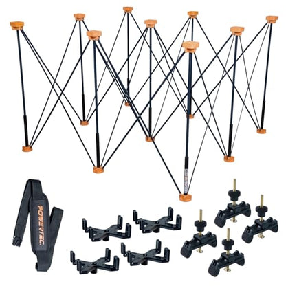 POWERTEC Arachni Flex Portable Workbench 4x4ft Collapsible Workstand - Heavy Duty Folding Work Table Base, 3500 lbs Capacity 36 Inch Work Height, No Assembly Mobile Work Station w/Carry Strap (71927) - style: 4x4ft Base