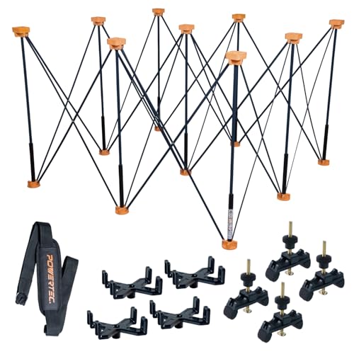 POWERTEC Arachni Flex Portable Workbench 4x4ft Collapsible Workstand - Heavy Duty Folding Work Table Base, 3500 lbs Capacity 36 Inch Work Height, No Assembly Mobile Work Station w/Carry Strap (71927) - style: 4x4ft Base