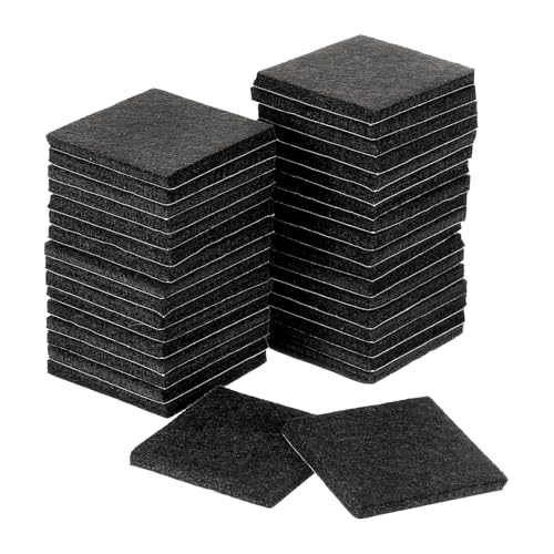 uxcell Furniture Pads, 36Pcs 2" - Square Self Adhesive Felt Furniture Pads, Floor Protectors for Furniture Feet Chairs Legs Hardwood Floors (Black) - color: Black, size: 2"