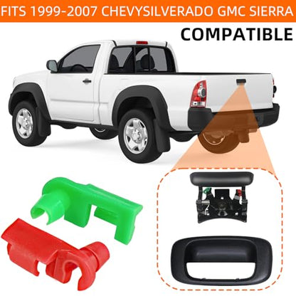 10Pcs Tailgate Latch,Tailgate Latch Rod Clip Left and Right Handle Rod Door Lock Clip Compatible with 1999-2007 Chevy Silverado GMC Sierra for 88981030 88981031