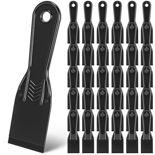 36 Pcs Plastic Putty Knife 2 Inch Black Flexible Putty Knife Scrapers Tool Knives for Repairing Walls Pasting Painting Plaster Taping Repairing Drywall