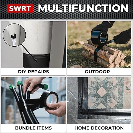 SWRT 9 Mil 24-Pack Black Heavy Duty Duct Tape Strong Adhesive, 2 in x 30 YD (Total 720YD) Duct Heavy Duty Waterproof All Weather Black Duct Tape No Residue Sealing & Patching for Indoor&Outdoor Repair - color: Black
