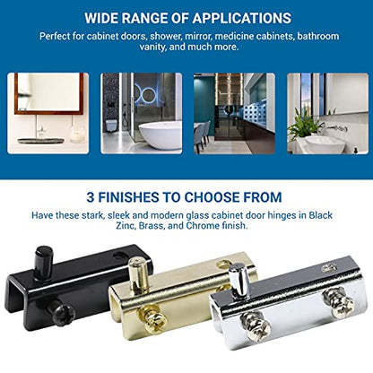 Rok Hardware Glass Door Pivot Hinge for Free Swinging Glass, Brass - color: Brass