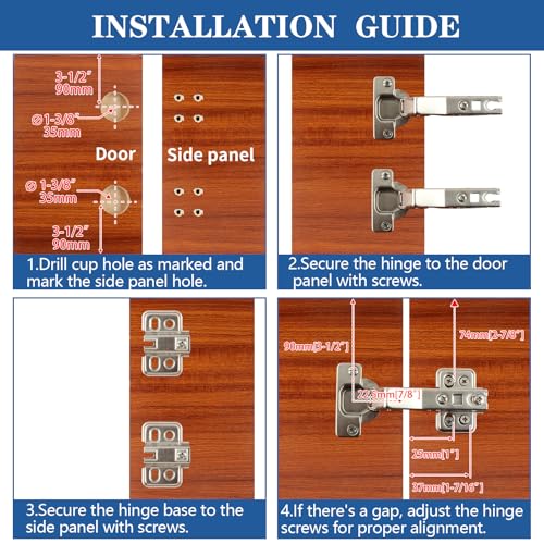 TamBee 45°Cabinet Hinges Soft Close Kitchen Door Cabinet Hinge - Concealed, Soft Close, 3D Adjust for 135 Degree Corner Cabinet, Cupboard Hinge Replacement with Mounting Screws, 2 Pack - style: 45°