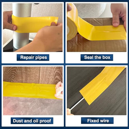 Yellow Duct Tape Heavy Duty, 2.36 Inch x 36 Yard Waterproof Strong Adhesive Duct Tape for Indoor Outdoor Repairs Tear by Hand, 1 Roll - color: Yellow