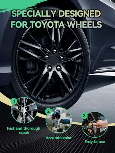 Gloss Black Rim Touch Up Paint for Toyota,Wheel Scratch Repair Touch Up Paint Pen Quick and Easy Fix Auto wheel scratch Scratch - color: Gloss Black