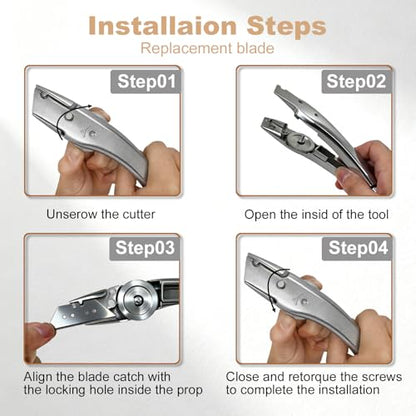 Carpet Patch Repair Kit with 5-Inch Star Wheel Seam Roller, 30ft Double-Sided Carpet Joining Tape and Fixed Blade Roofing Knife, DIY Carpets Repair Kit for Carpet Maintenance Tasks