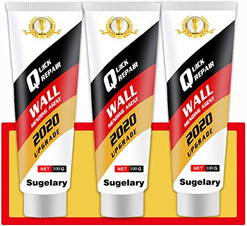 Drywall Patch Repair Kit with Scraper, Wall Spackle Repair Paste, Wall Mending Agent Quick and Easy Solution to Fill The Holes for Home Wall, Plaster Dent Repair and Wood Scratch Repair - color: White 3Pack
