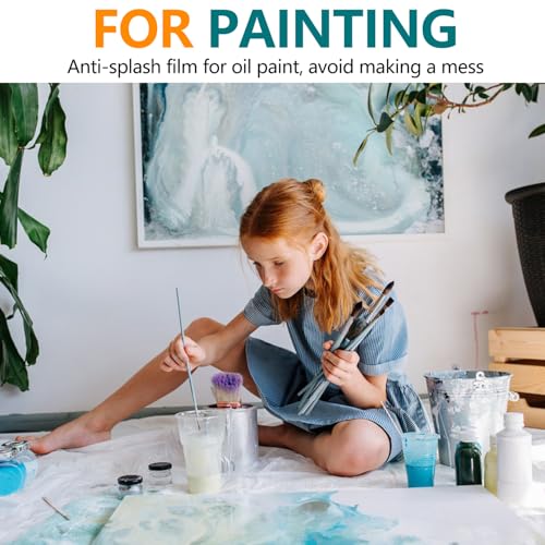 3-Pack 12x9ft Plastic Drop Cloths - Disposable Painter's Sheeting for Floor/Furniture/Car Protection,Paint Drop Cloth - color: 3-Pack