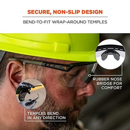Ergodyne Skullerz Aegir Safety Glasses, ANSI Z87.1+ - color: Clear Lens