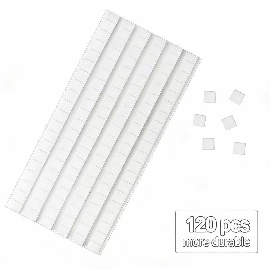 Feosky Adhesive Poster Sticky Tack Putty, Reusable and Removable Adhesive Putty, 120PCS, Mounting Putty for displaying Wall Paintings, Museum Art Photography, Picture, Crafts (White, Pack of 1) - color: White, size: 1Pack