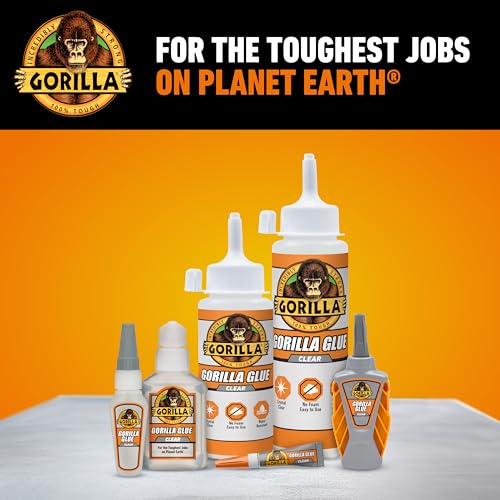 Gorilla Clear Glue, 5.75 Ounce Bottle (Pack of 2) - Crystal Clear, All Purpose, and Water Resistant - size: 2 - Pack, style: 5.75 Ounce