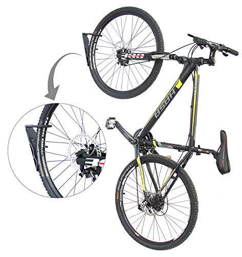 BikeHand Bike Wall Hanger - Heavy Duty Vertical Bicycle Wall Hook Mount Holder Rack for Garage Shed Indoor Storage - Fits MTB & Road Bikes (PACK 2) - size: PACK 2