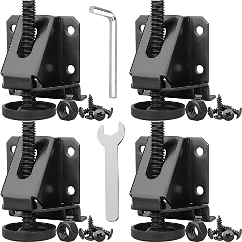 Sanchamy Heavy Duty Leveling Feet Furniture Levelers Adjustable Table Leg Leveler Workbench Leveling Feet for Furniture,Table, Cabinets, Workbench,Shelving Units and More,4Pack Black - color: 4 Packs Black