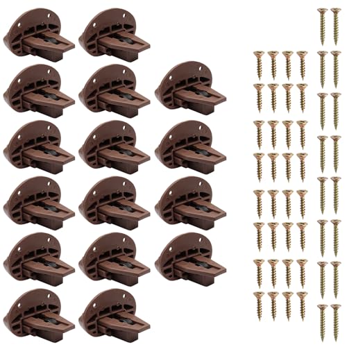 16 Sets Drawer Slides Replacement, Compatible with Kenlin Rite-Trak II Drawer Track Guide Repair Kit for Dresser/Nightstand Drawers with Screws - size: 16 Sets, style: NO Metal Back Plate