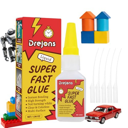Super Glue for Plastic Fast-Drying Plastic Model Glue Strong Adhesive 3D Print, Car, PVC, Acrylic, Craft, Wood, DIY Craft 1.06 oz - size: 1.06 Oz