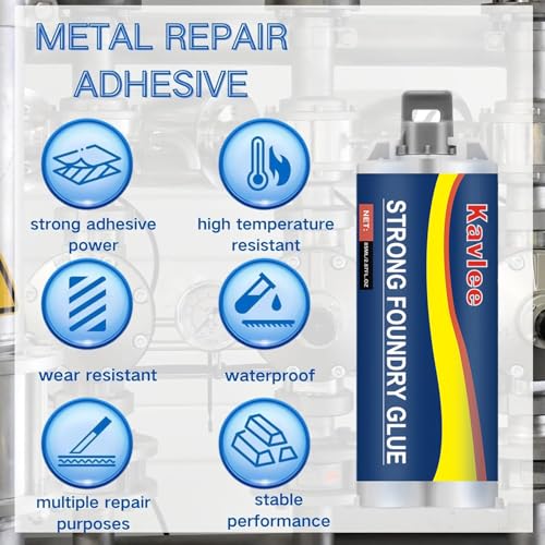 Strong Foundry Glue, High Temperature Resistant Casting Repair, Metal Repair Glue, Premium Liquid Welding Filler for Metal Defects and Repairs, 3pcs - color: AB3PC